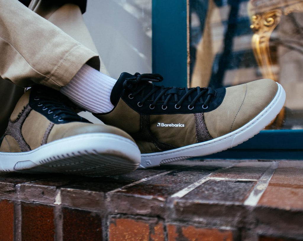 Barefoot Sneakers Barebarics - Hifly - Dark Green & Grey - Barefoot Shoe Store