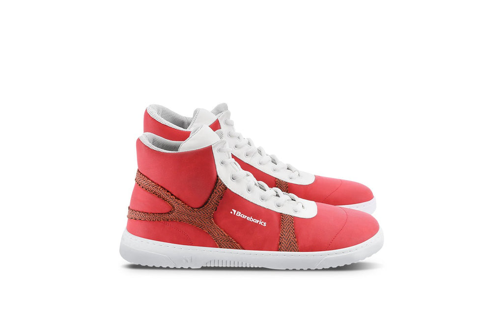 Barefoot Sneakers Barebarics - Hifly - Red & White - Barefoot Shoe Store