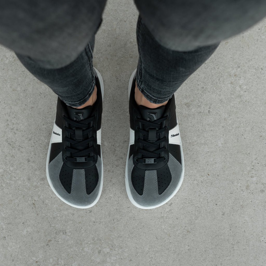Barefoot Sneakers Barebarics Icara - Black & Dark Grey - Barefoot Shoe Store