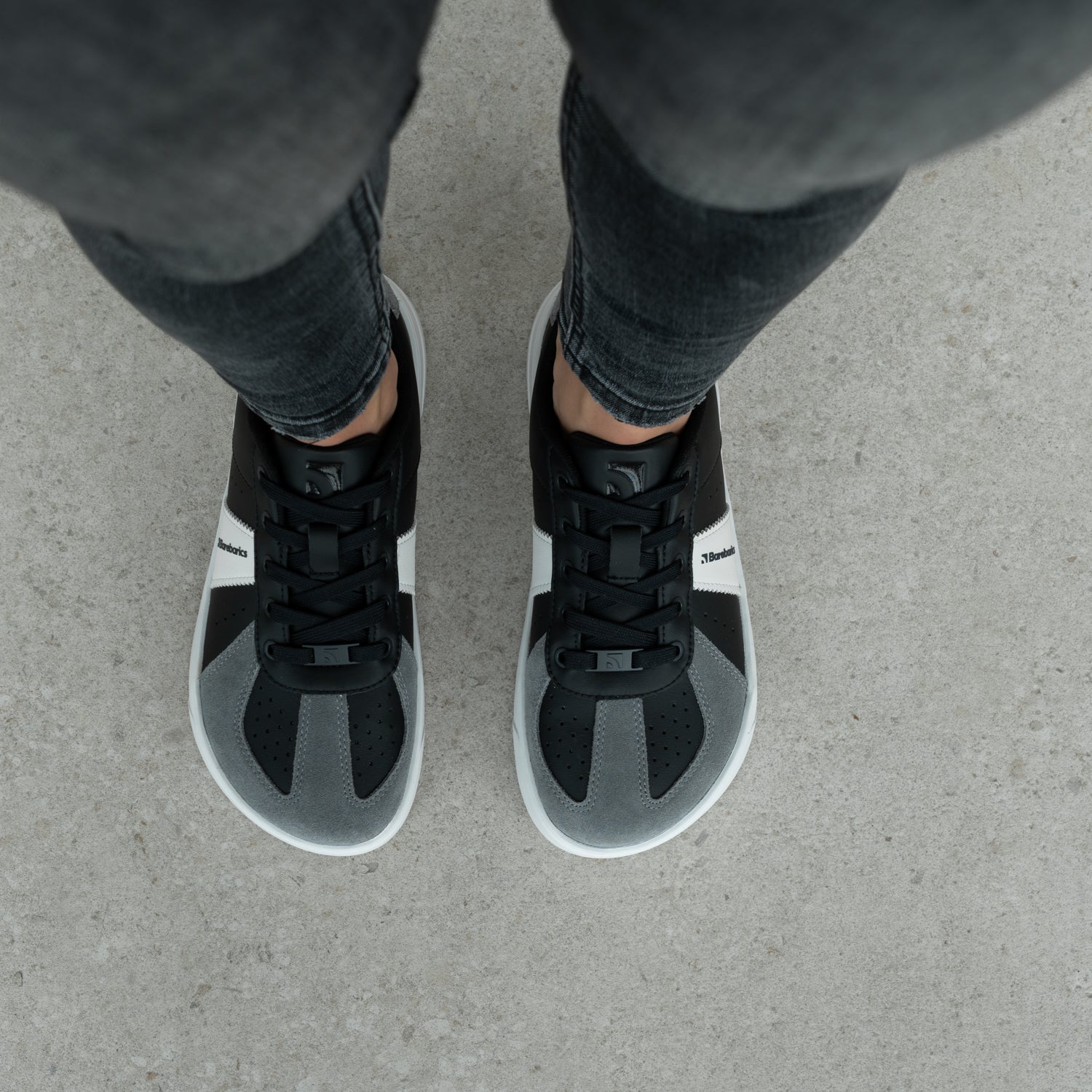 Barefoot Sneakers Barebarics Icara - Black & Dark Grey - Barefoot Shoe Store