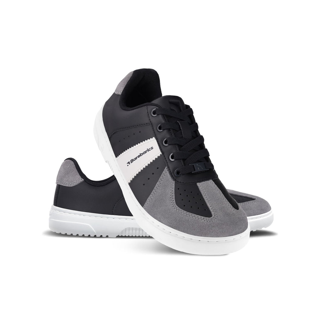 Barefoot Sneakers Barebarics Icara - Black & Dark Grey - Barefoot Shoe Store