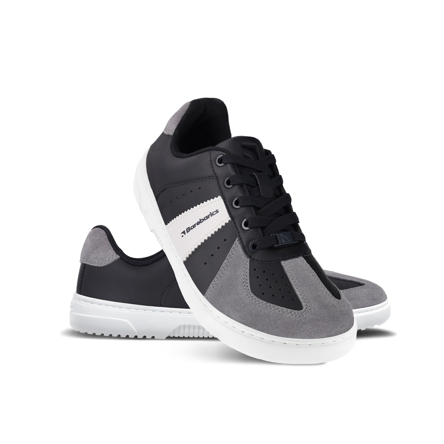 Barefoot Sneakers Barebarics Icara - Black & Dark Grey - Barefoot Shoe Store
