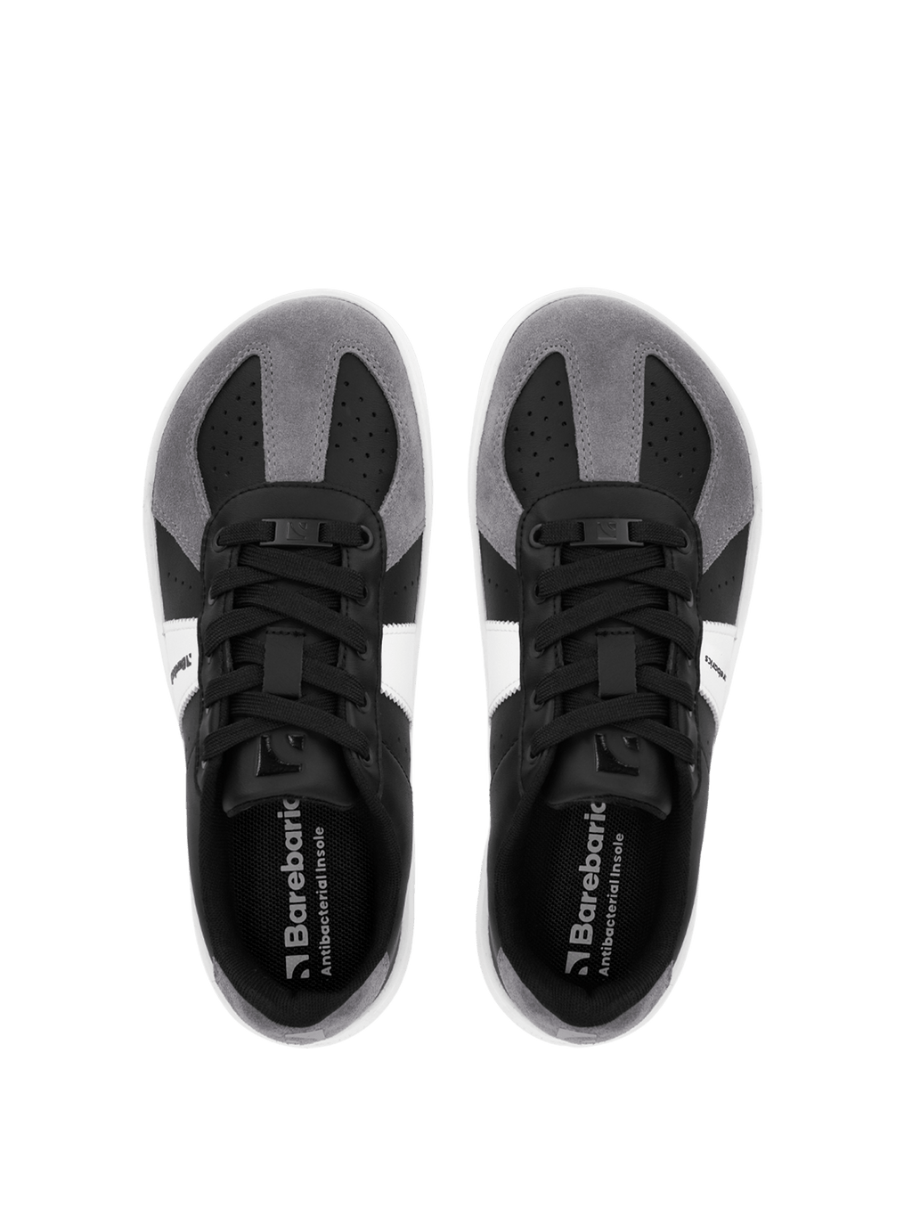 Barefoot Sneakers Barebarics Icara - Black & Dark Grey - Barefoot Shoe Store