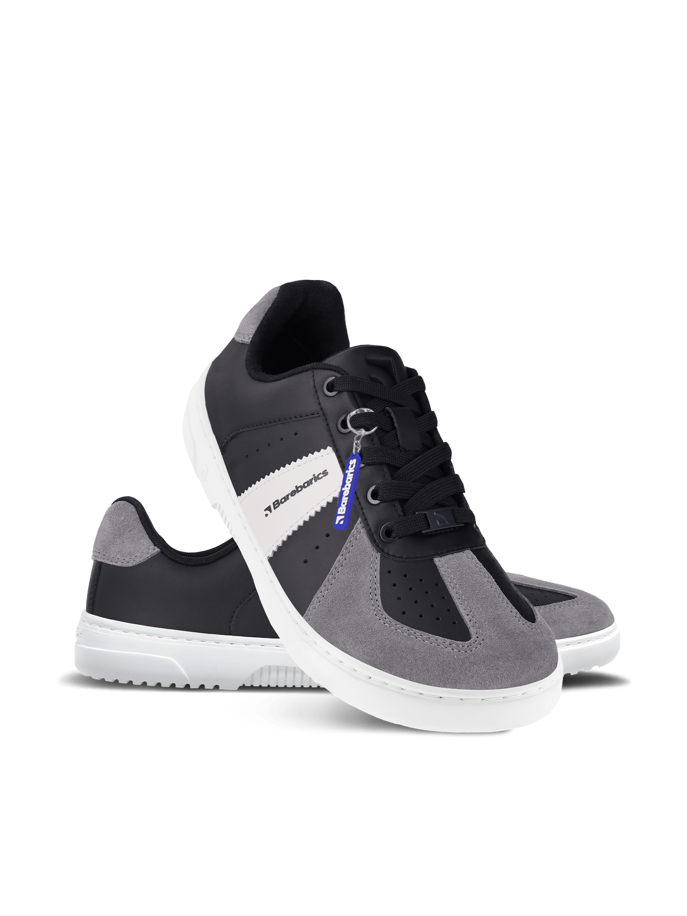 Barefoot Sneakers Barebarics Icara - Black & Dark Grey - Barefoot Shoe Store