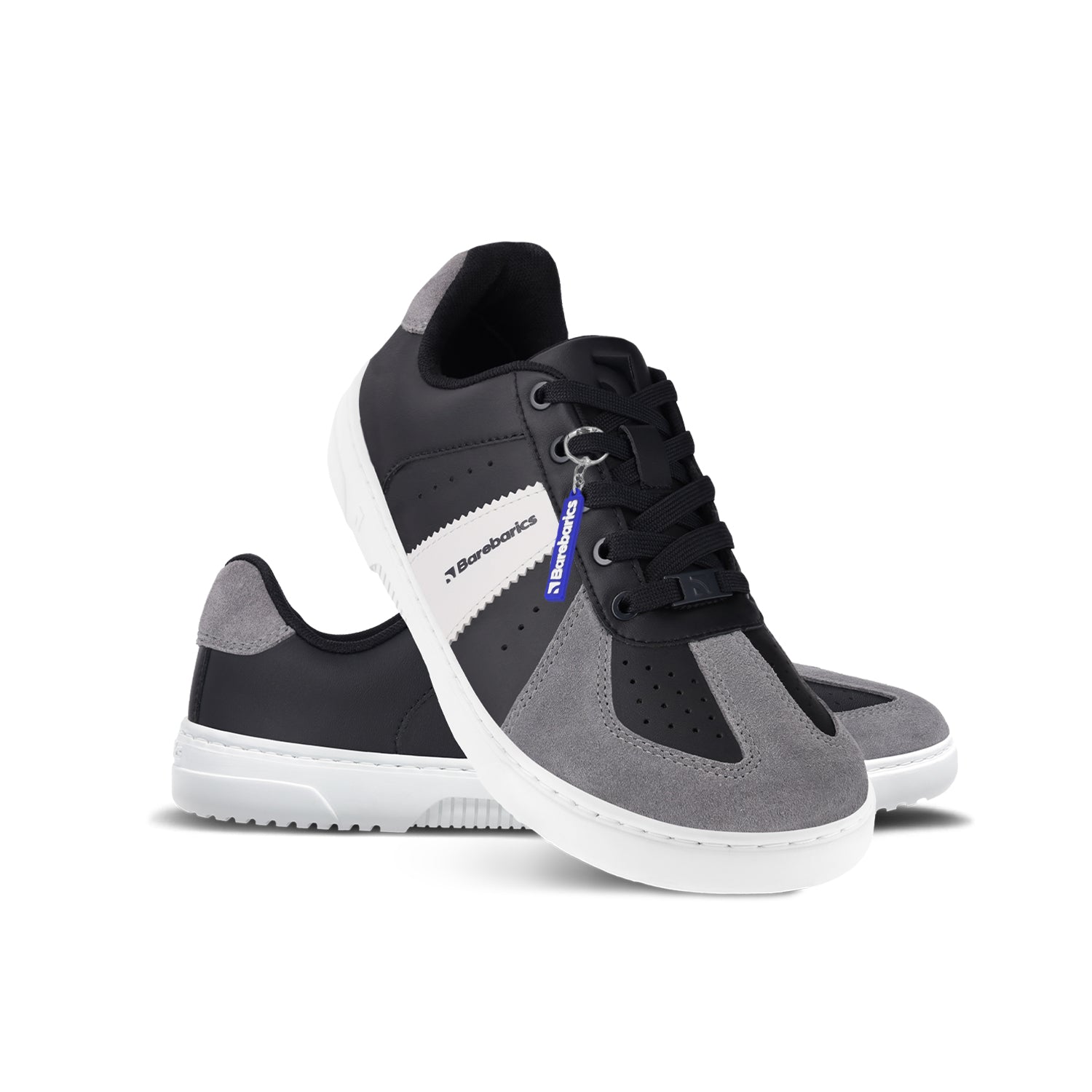 Barefoot Sneakers Barebarics Icara - Black & Dark Grey - Barefoot Shoe Store
