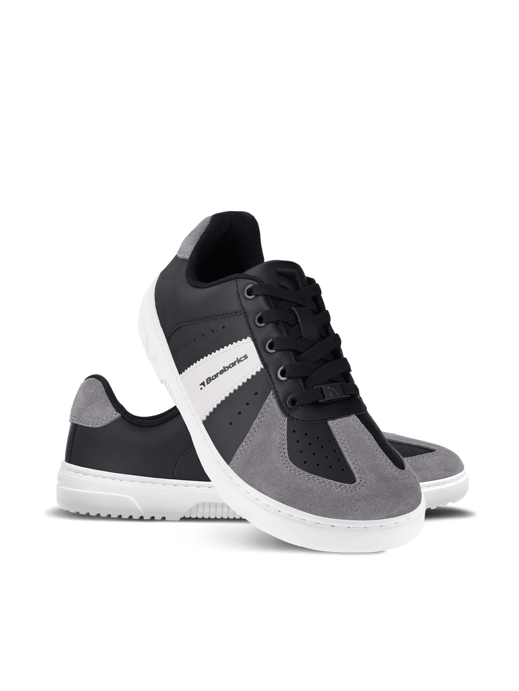 Barefoot Sneakers Barebarics Icara - Black & Dark Grey - Barefoot Shoe Store