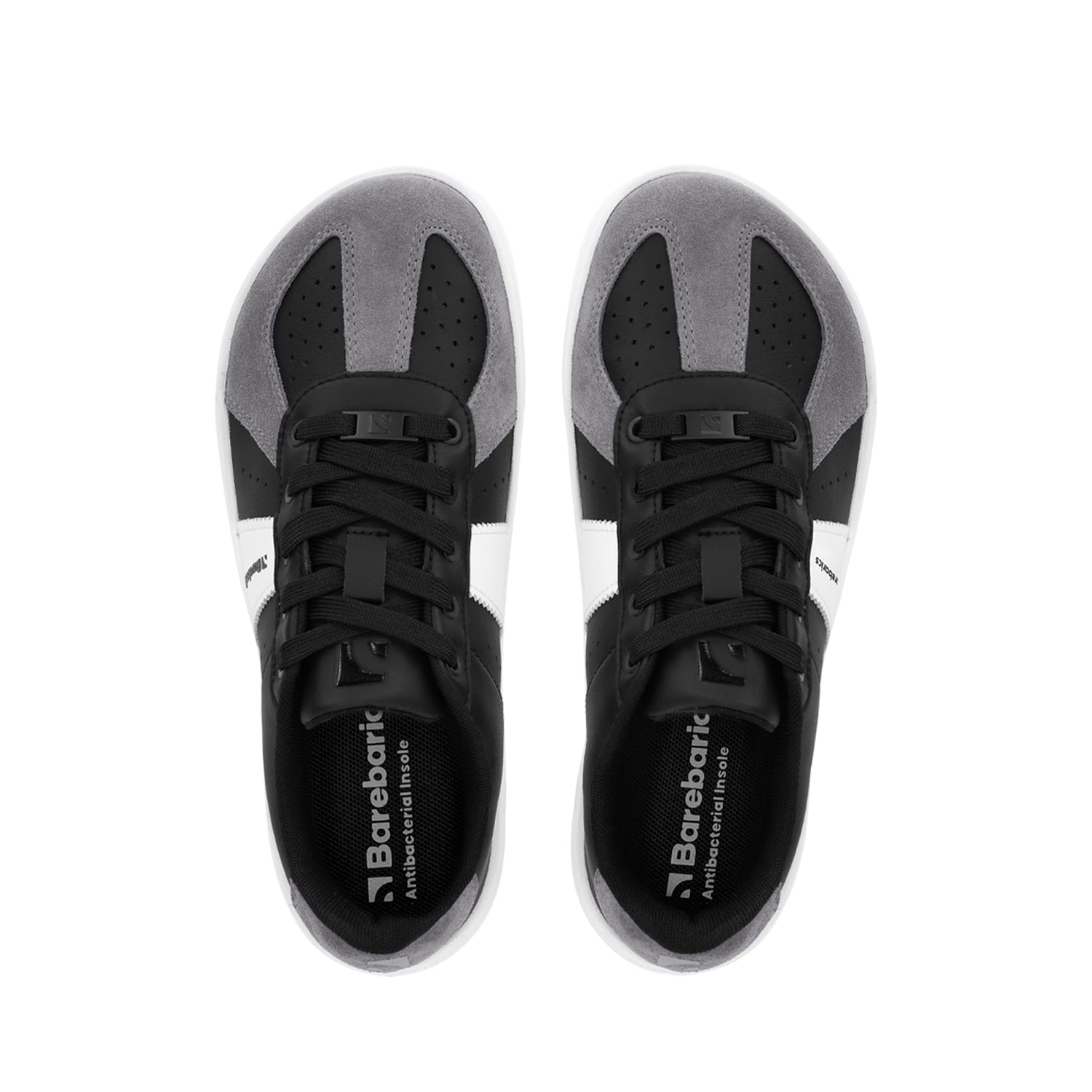 Barefoot Sneakers Barebarics Icara - Black & Dark Grey - Barefoot Shoe Store