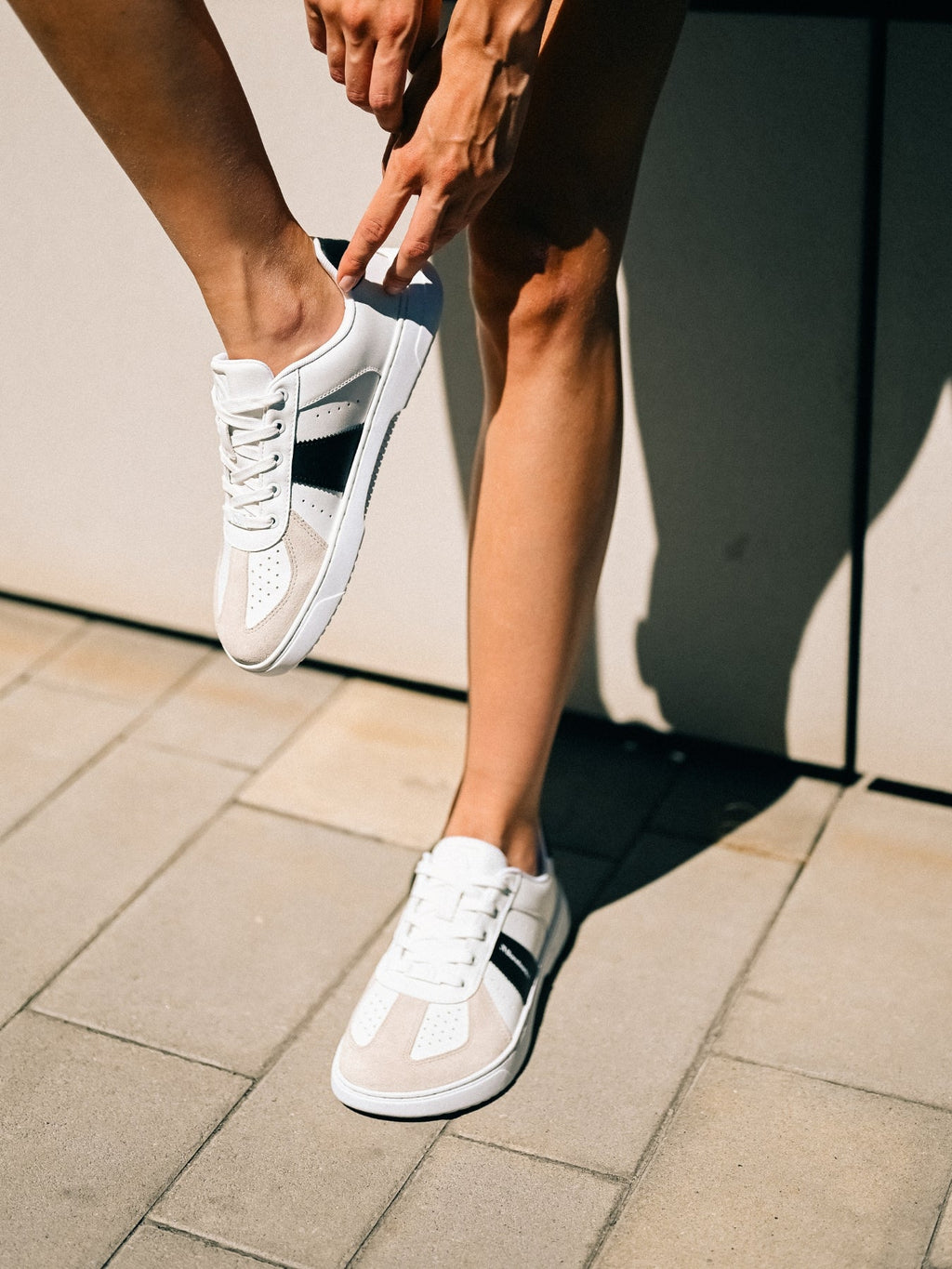 Barefoot Sneakers Barebarics Icara - White & Beige - Barefoot Shoe Store