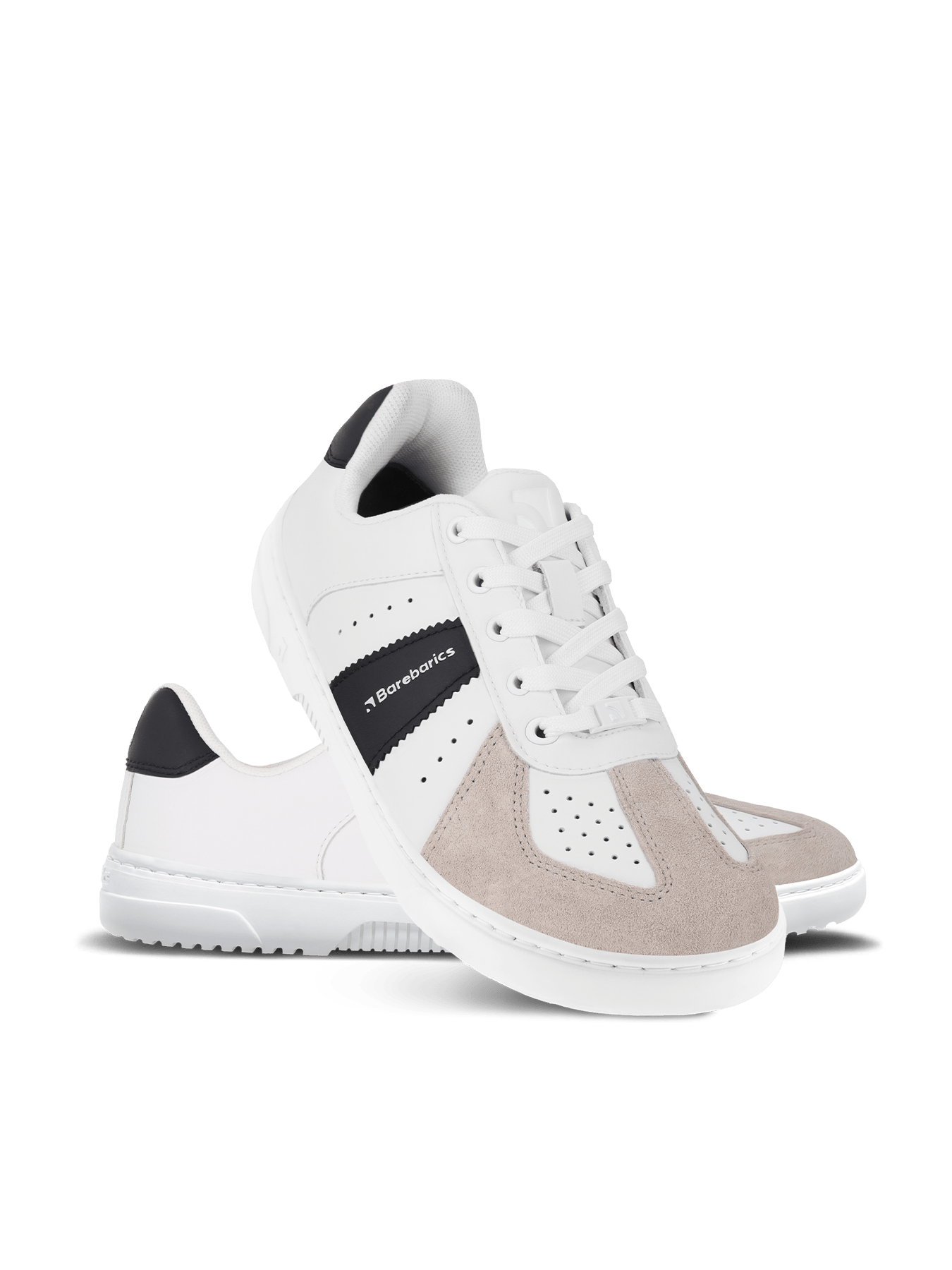 Barefoot Sneakers Barebarics Icara - White & Beige - Barefoot Shoe Store