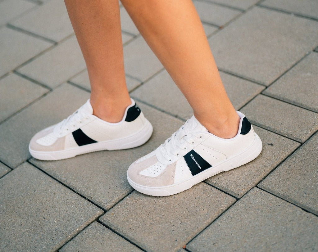 Barefoot Sneakers Barebarics Icara - White & Beige - Barefoot Shoe Store