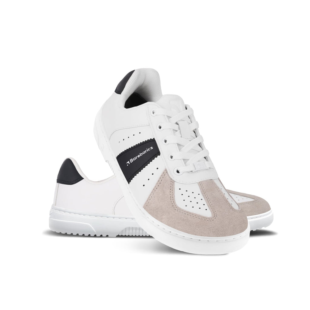 Barefoot Sneakers Barebarics Icara - White & Beige - Barefoot Shoe Store