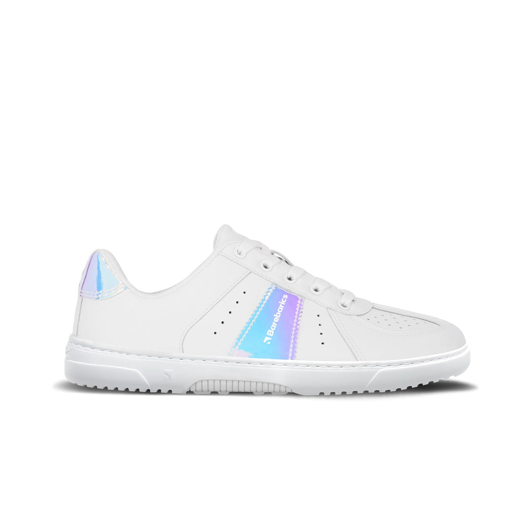 Barefoot Sneakers Barebarics Icara - White & Pastel Iridescent - Barefoot Shoe Store