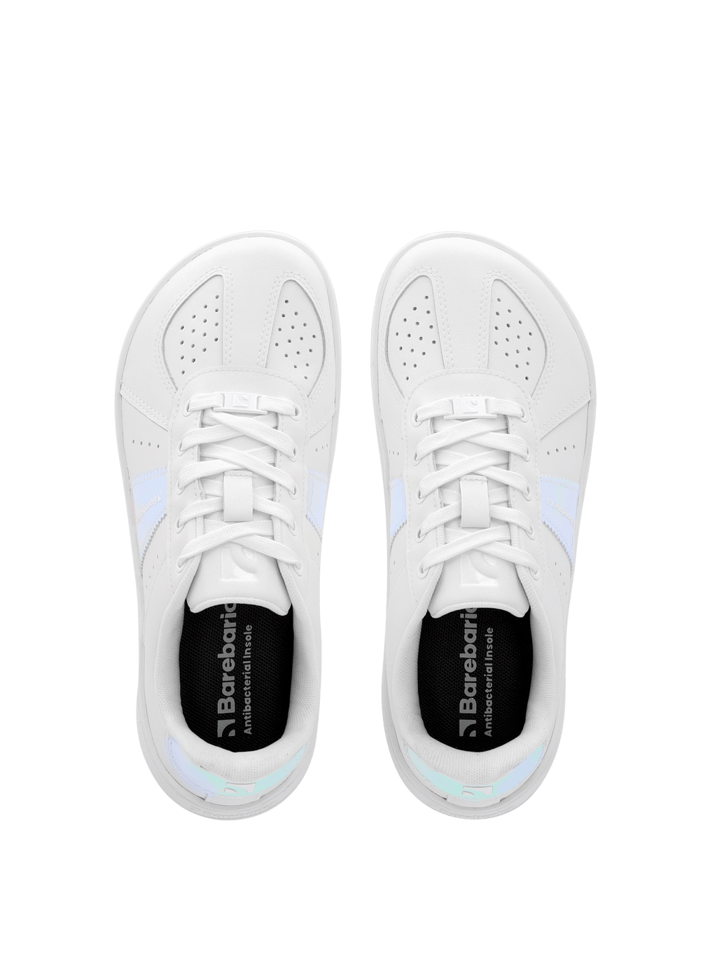 Barefoot Sneakers Barebarics Icara - White & Pastel Iridescent - Barefoot Shoe Store