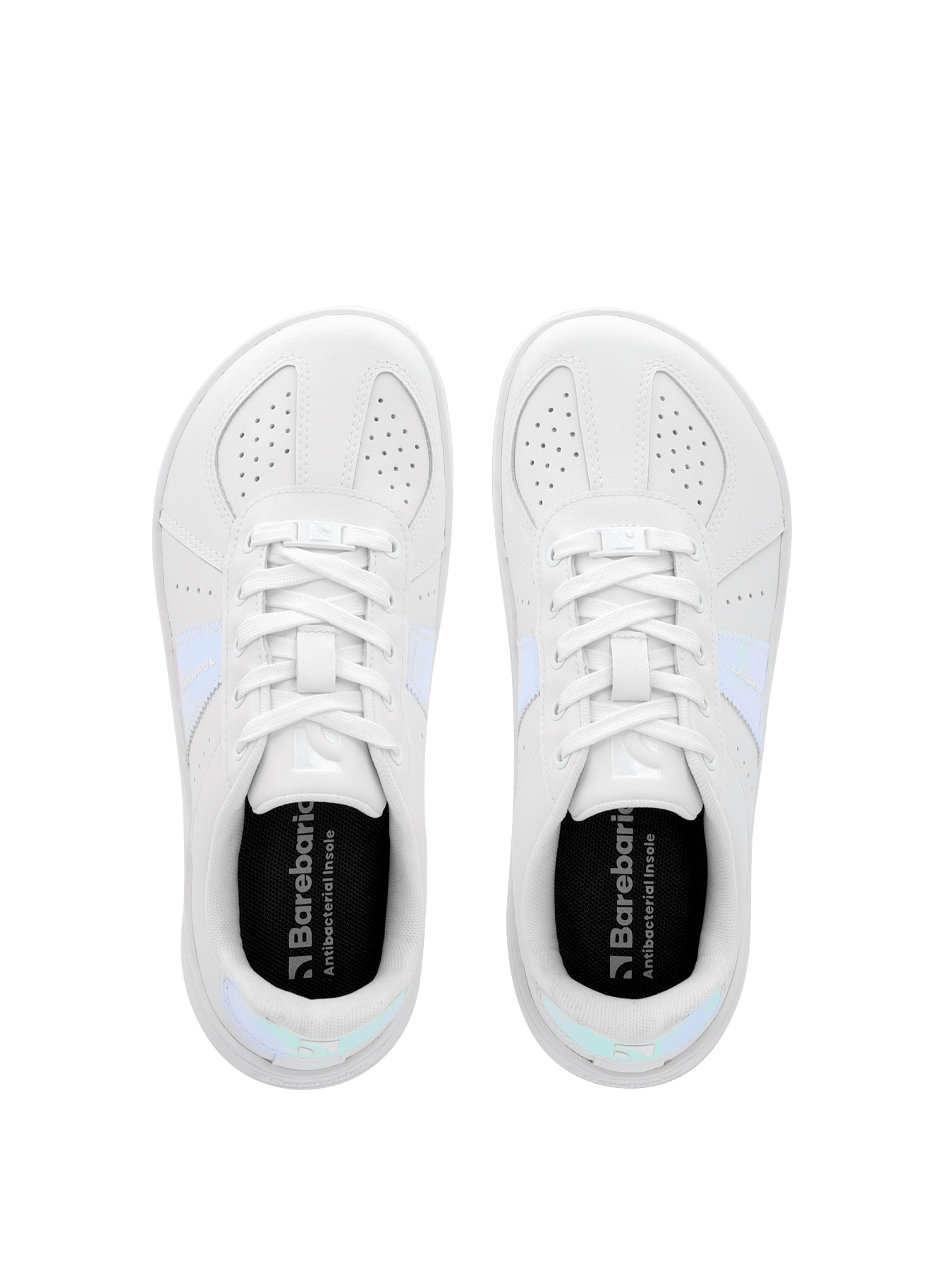 Barefoot Sneakers Barebarics Icara - White & Pastel Iridescent - Barefoot Shoe Store