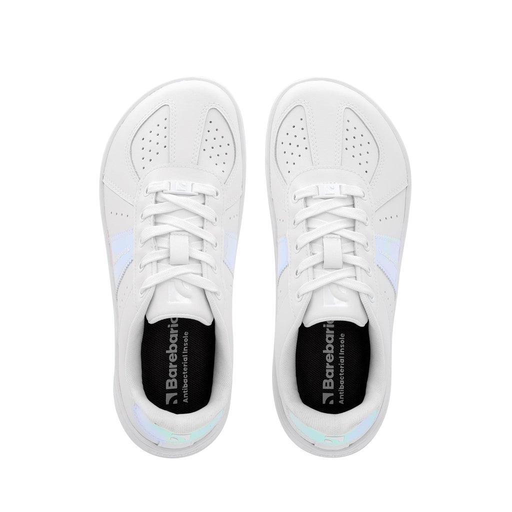 Barefoot Sneakers Barebarics Icara - White & Pastel Iridescent - Barefoot Shoe Store