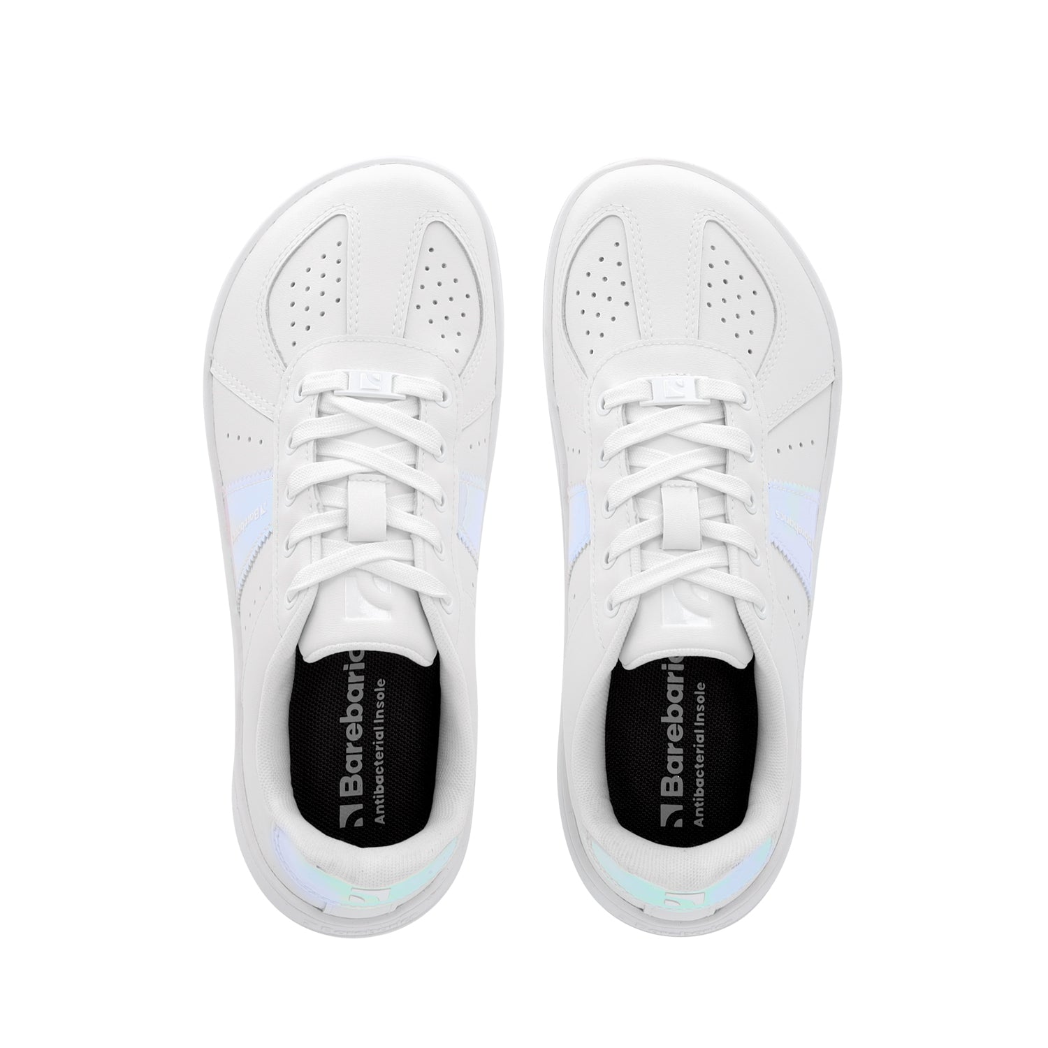 Barefoot Sneakers Barebarics Icara - White & Pastel Iridescent - Barefoot Shoe Store