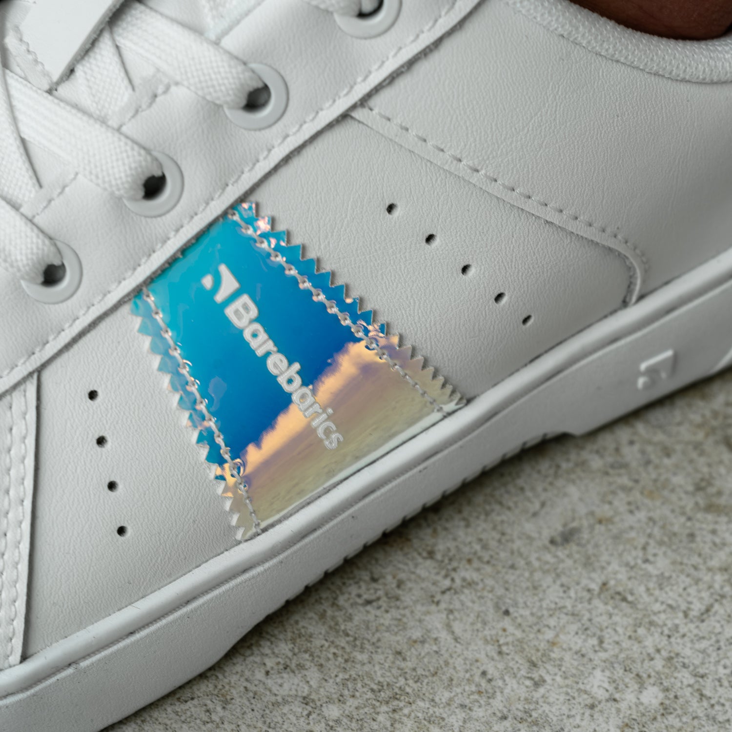 Barefoot Sneakers Barebarics Icara - White & Pastel Iridescent - Barefoot Shoe Store