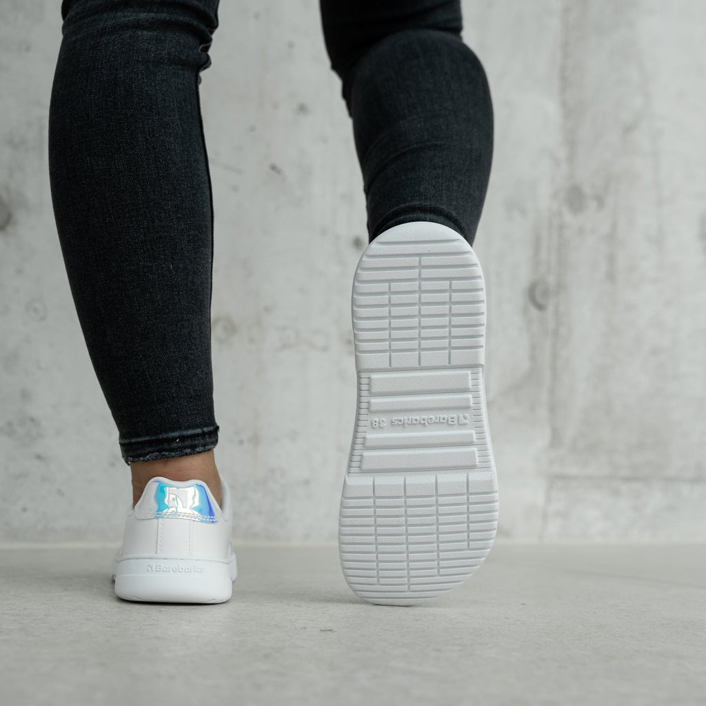 Barefoot Sneakers Barebarics Icara - White & Pastel Iridescent - Barefoot Shoe Store