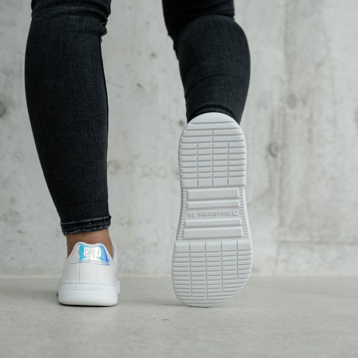 Barefoot Sneakers Barebarics Icara - White & Pastel Iridescent - Barefoot Shoe Store