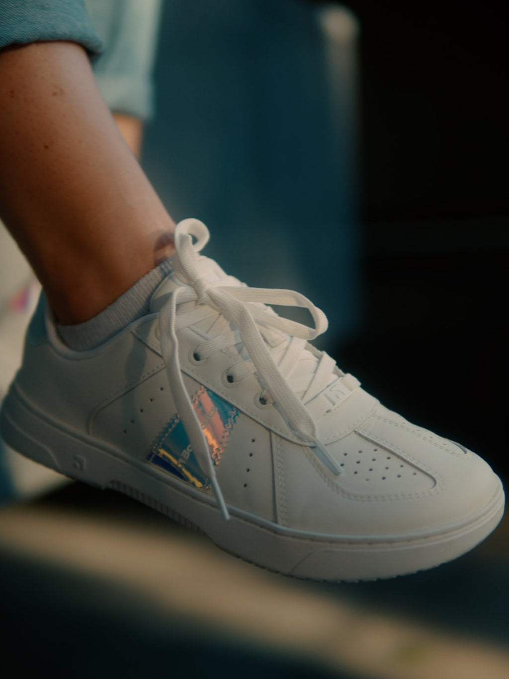 Barefoot Sneakers Barebarics Icara - White & Pastel Iridescent - Barefoot Shoe Store