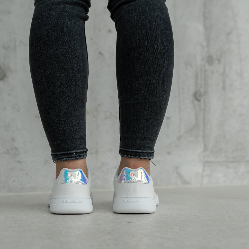 Barefoot Sneakers Barebarics Icara - White & Pastel Iridescent - Barefoot Shoe Store