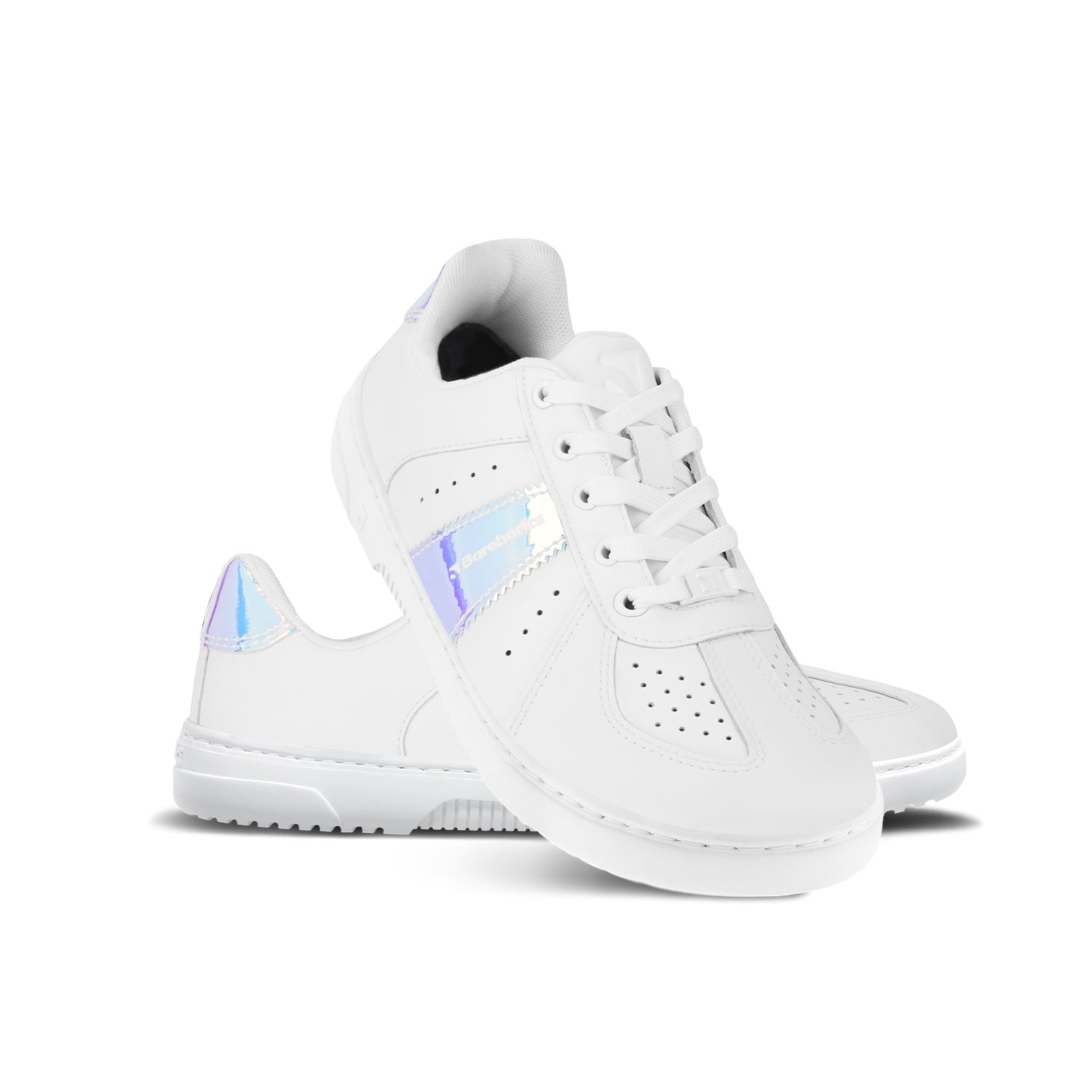 Barefoot Sneakers Barebarics Icara - White & Pastel Iridescent - Barefoot Shoe Store