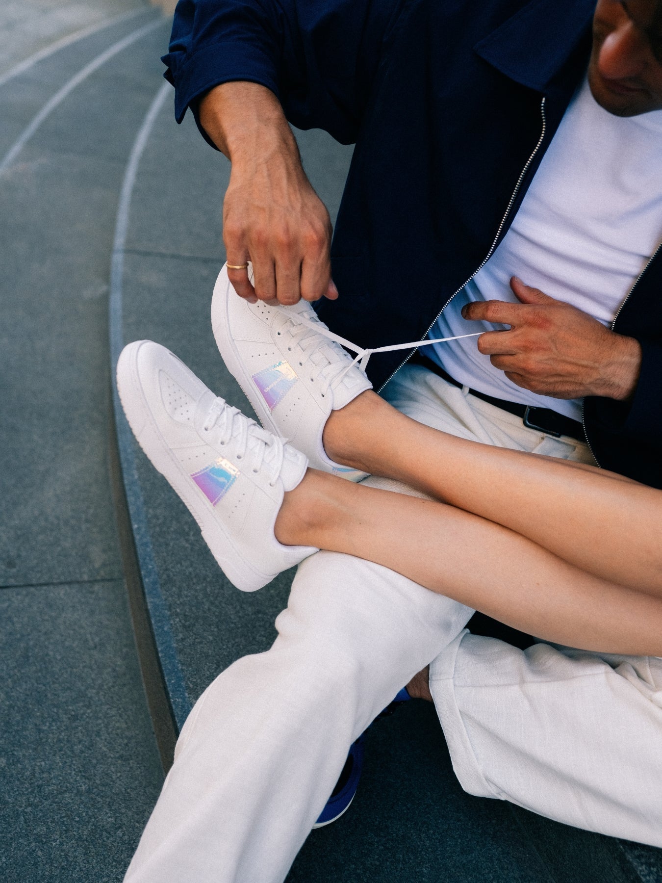 Barefoot Sneakers Barebarics Icara - White & Pastel Iridescent - Barefoot Shoe Store