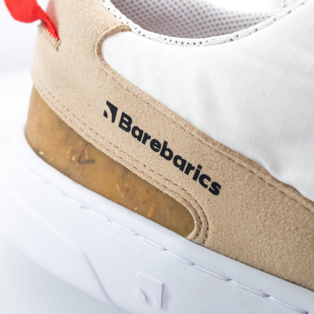 Barefoot Sneakers Barebarics Revive - Beige & White - Barefoot Shoe Store