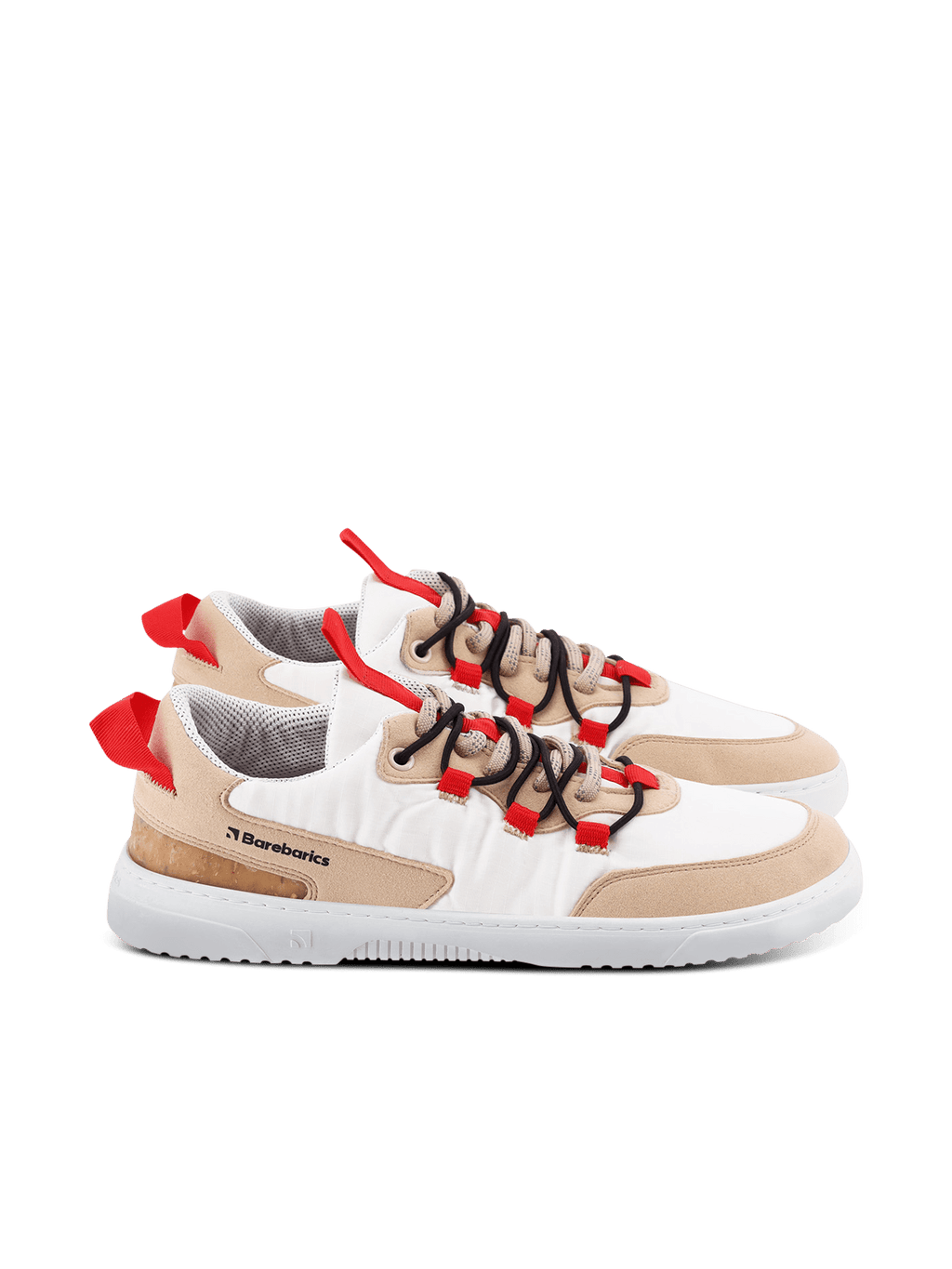 Barefoot Sneakers Barebarics Revive - Beige & White - Barefoot Shoe Store