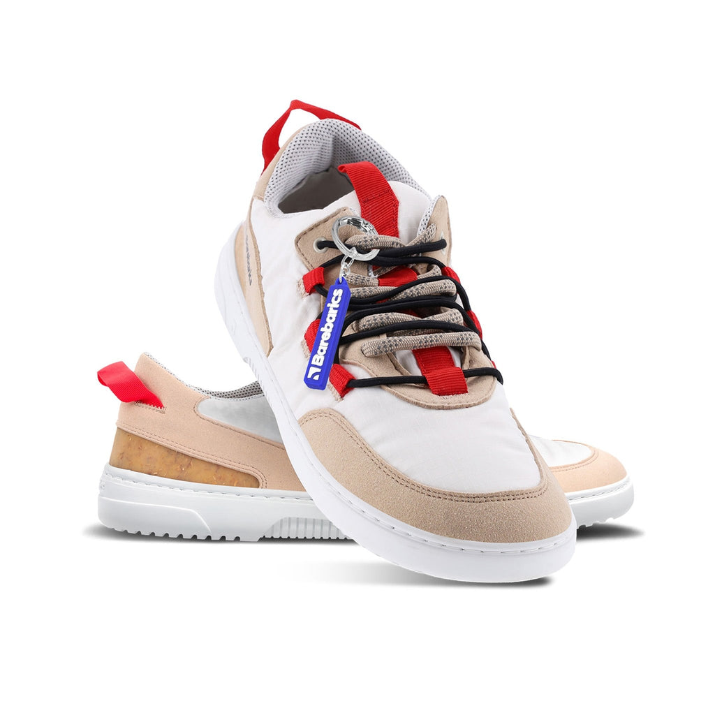 Barefoot Sneakers Barebarics Revive - Beige & White - Barefoot Shoe Store
