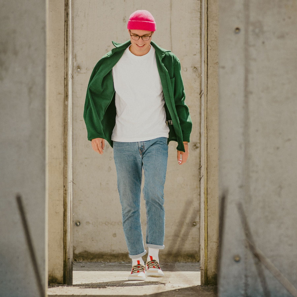 Barefoot Sneakers Barebarics Revive - Beige & White - Barefoot Shoe Store