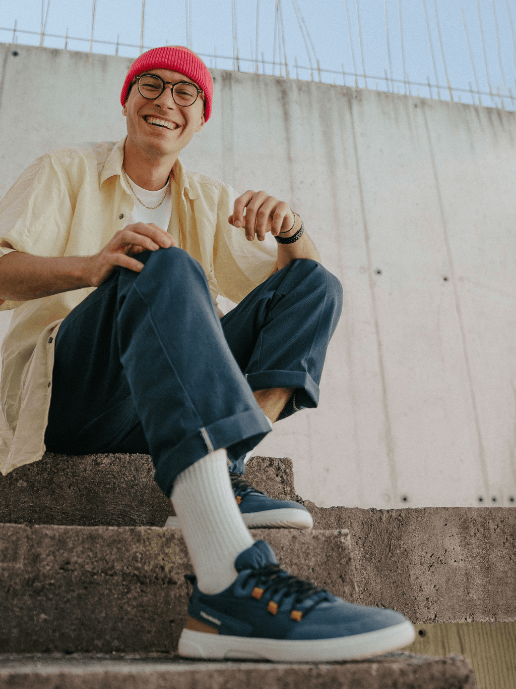 Barefoot Sneakers Barebarics Revive - Blue & White - Barefoot Shoe Store