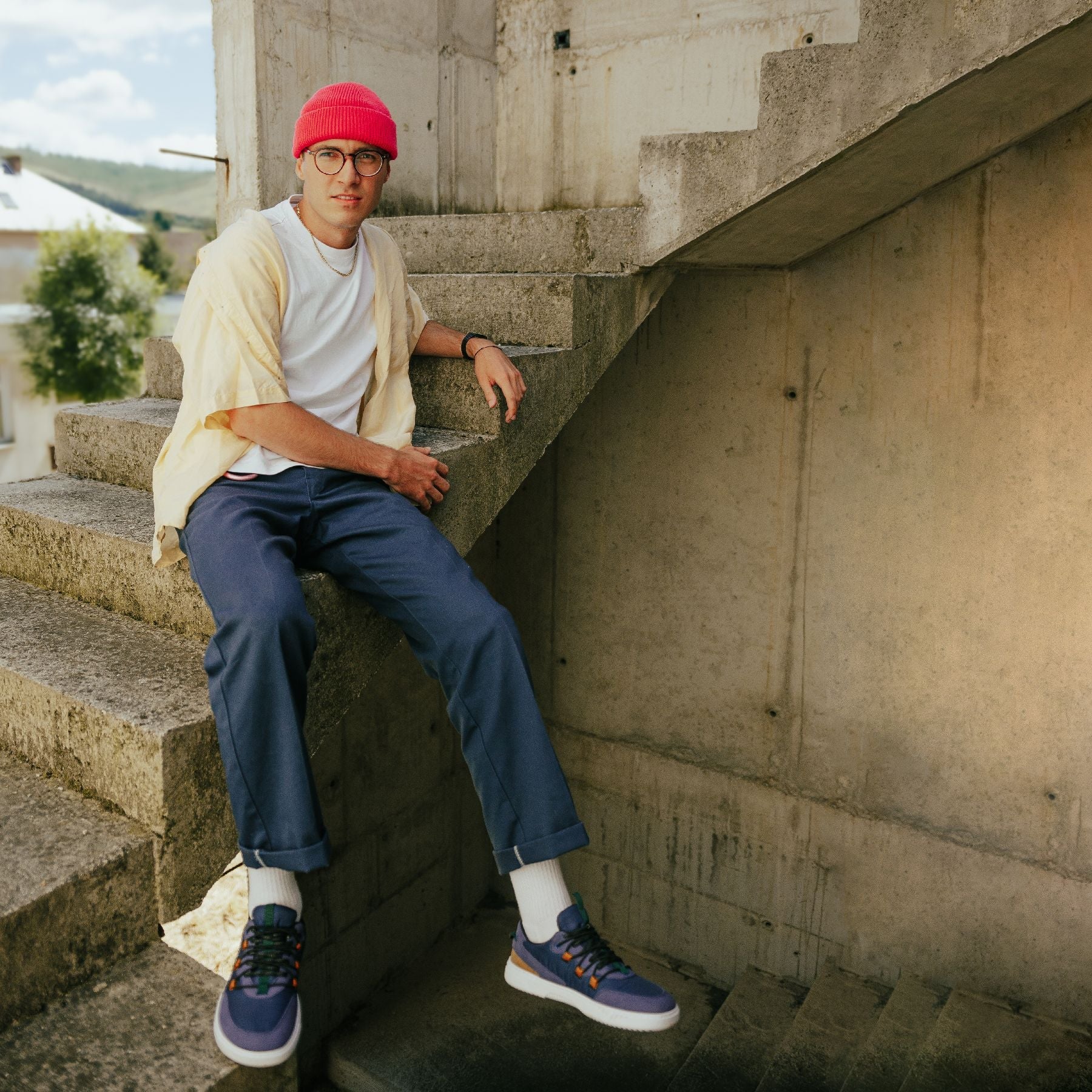 Barefoot Sneakers Barebarics Revive - Blue & White - Barefoot Shoe Store