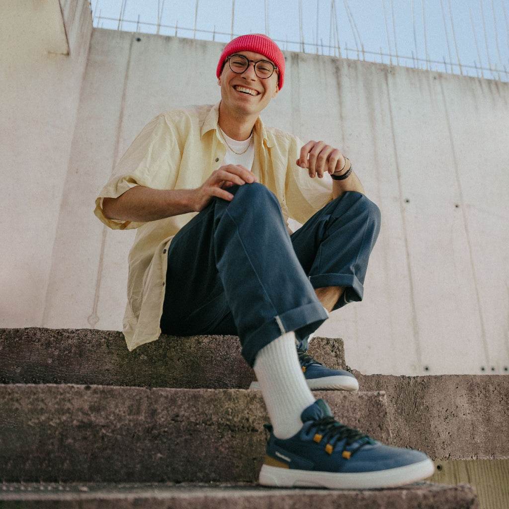 Barefoot Sneakers Barebarics Revive - Blue & White - Barefoot Shoe Store