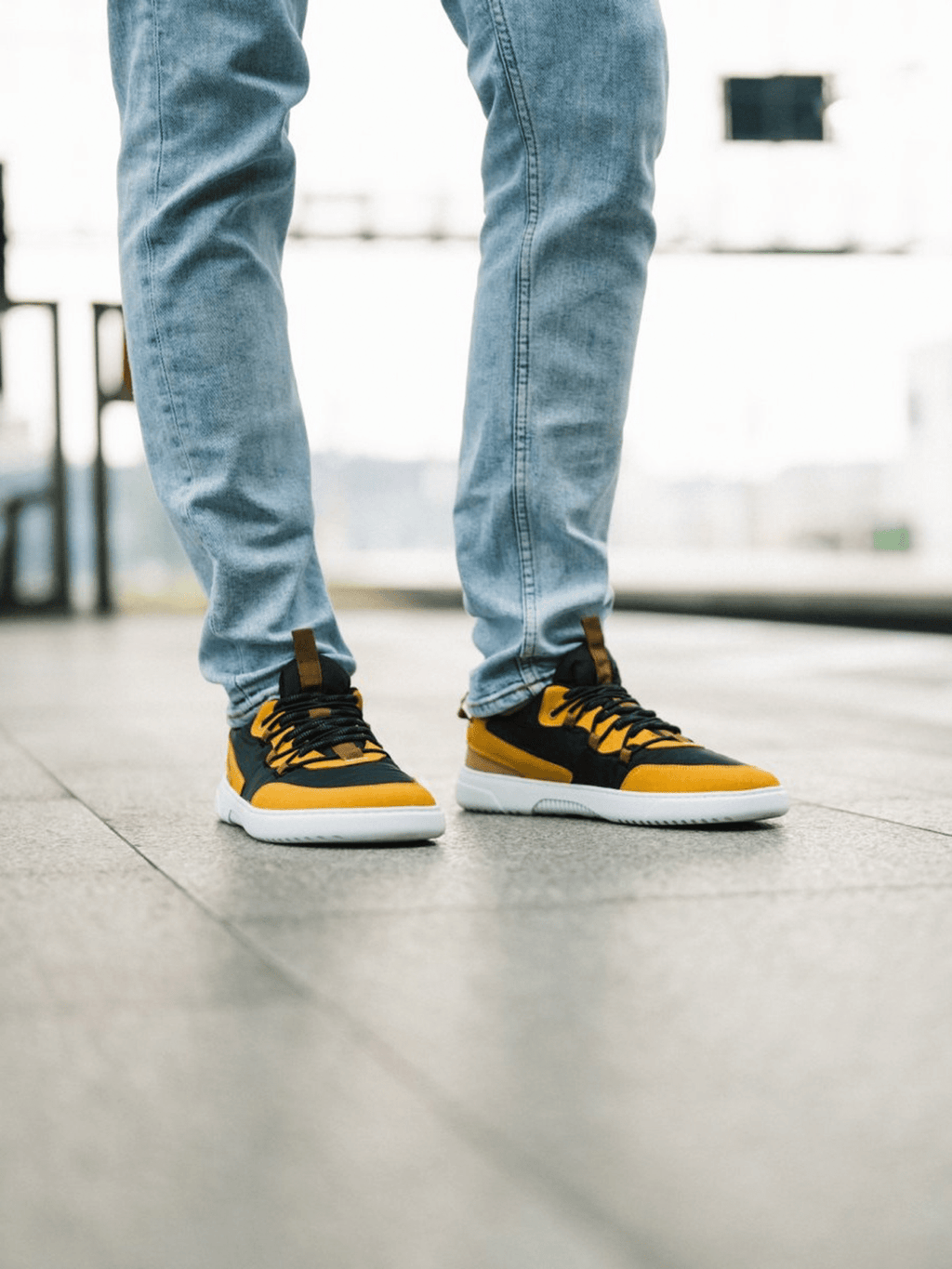 Barefoot Sneakers Barebarics Revive - Golden Yellow & Black - Barefoot Shoe Store