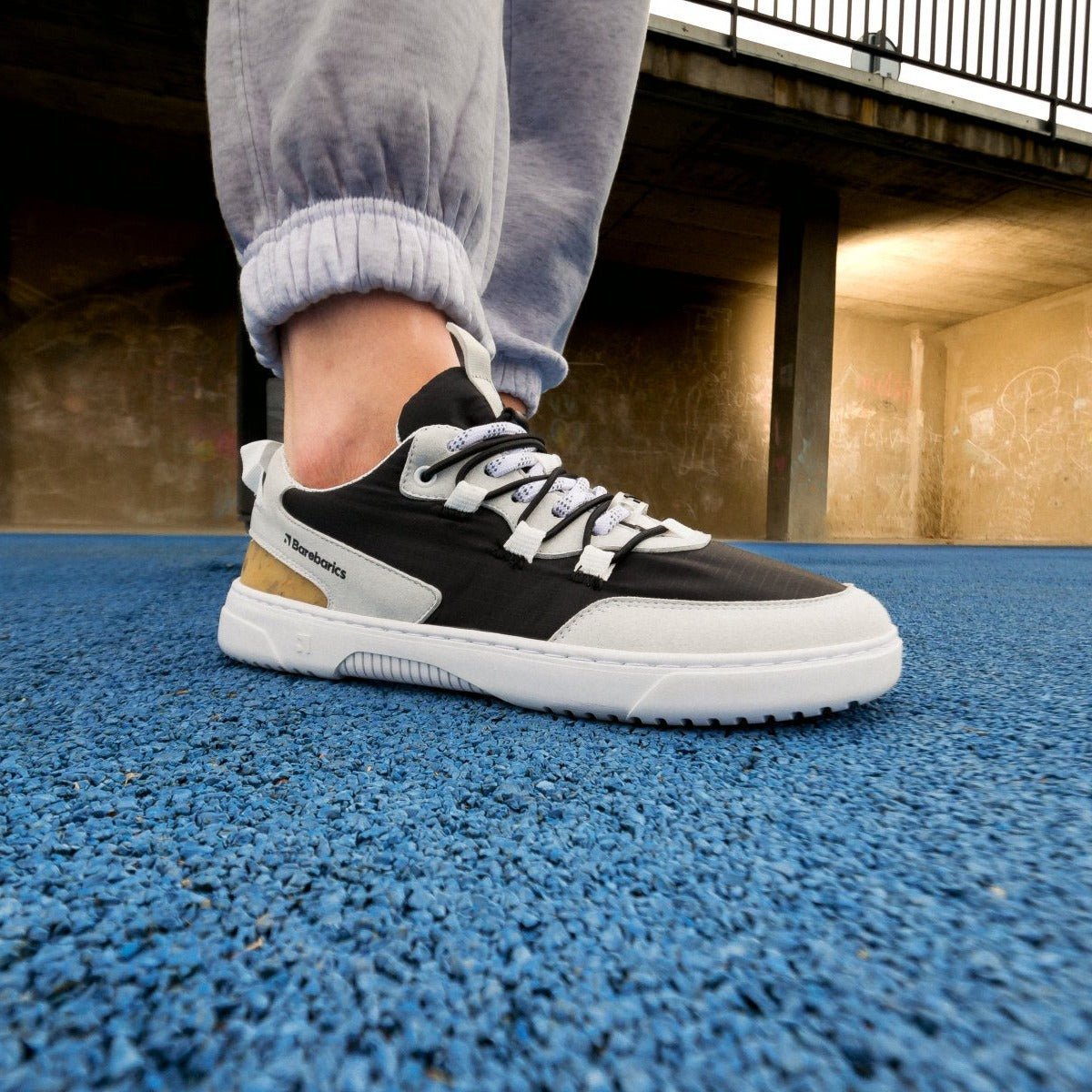 Barefoot Sneakers Barebarics Revive - Light Grey & Black - Barefoot Shoe Store