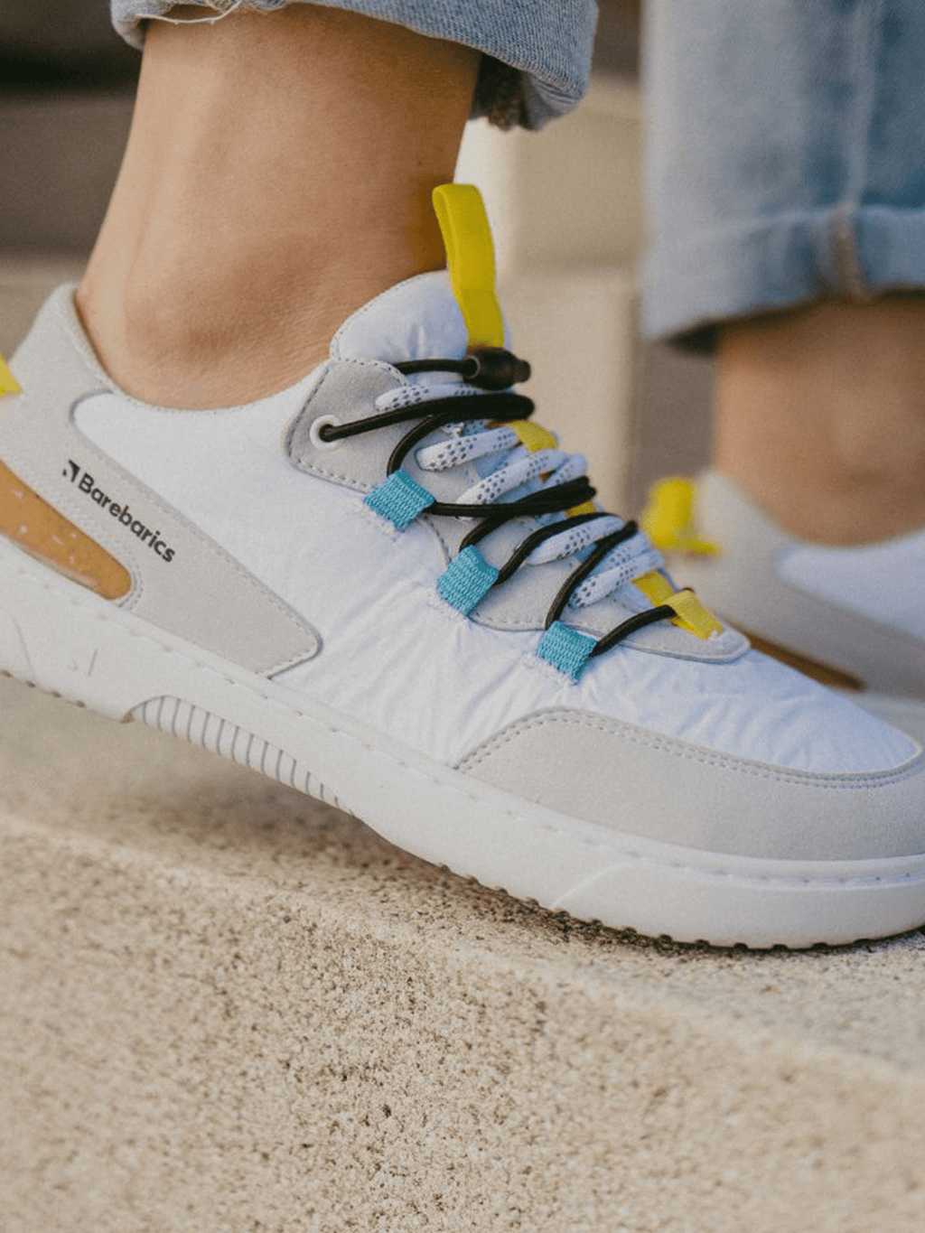 Barefoot Sneakers Barebarics Revive - White & Grey - Barefoot Shoe Store