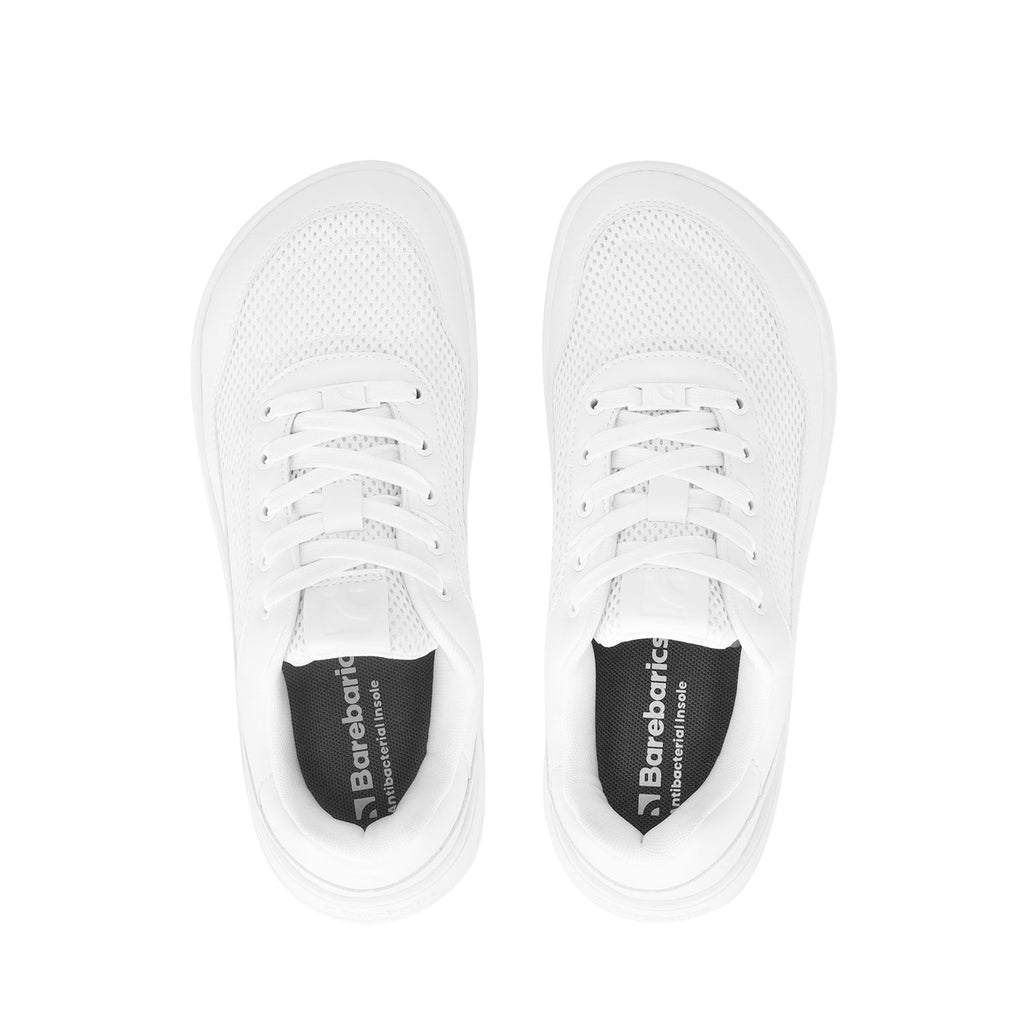 Barefoot Sneakers Barebarics Vaporo - All White - Barefoot Shoe Store