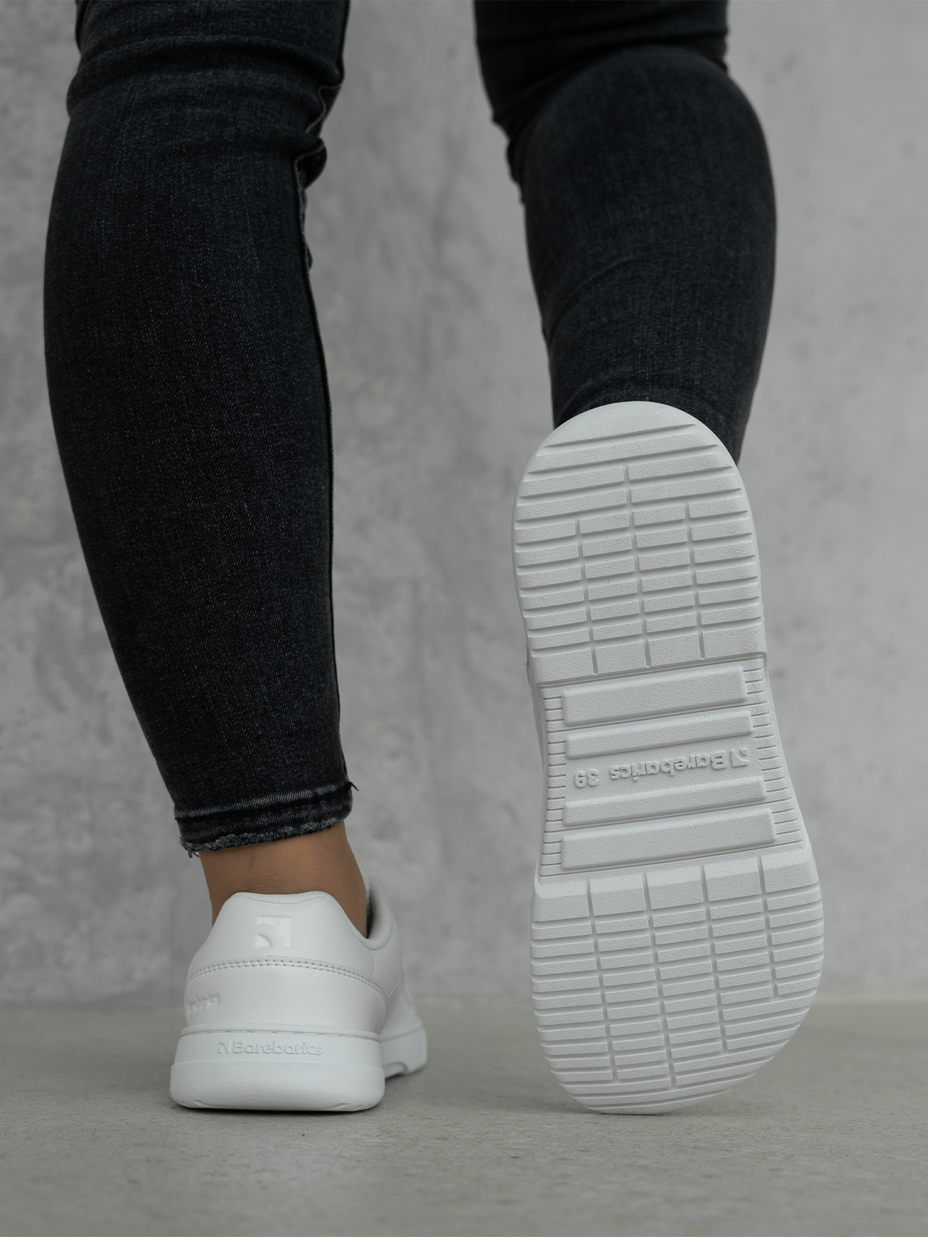 Barefoot Sneakers Barebarics Vaporo - All White - Barefoot Shoe Store