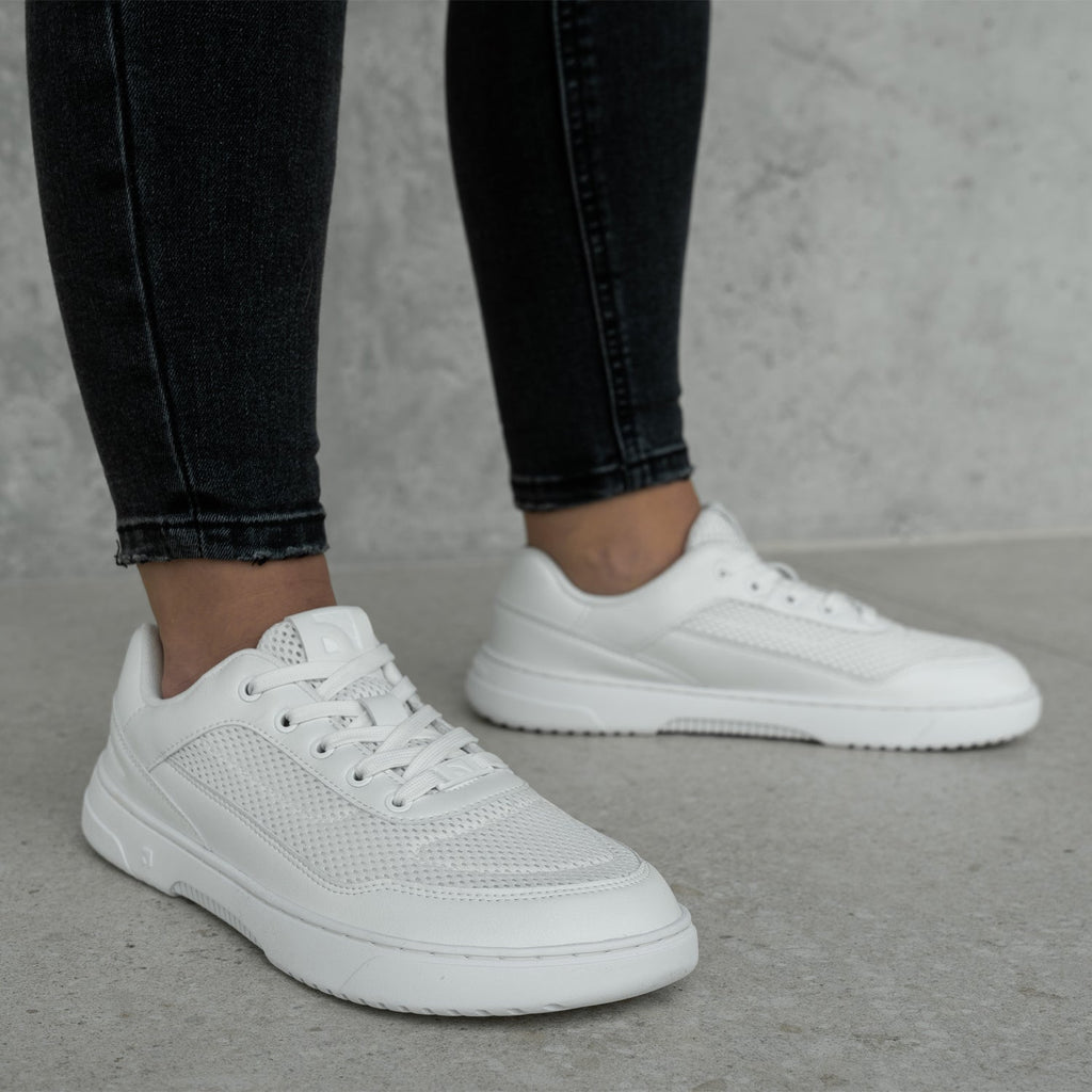 Barefoot Sneakers Barebarics Vaporo - All White - Barefoot Shoe Store