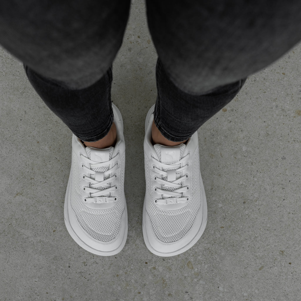 Barefoot Sneakers Barebarics Vaporo - All White - Barefoot Shoe Store