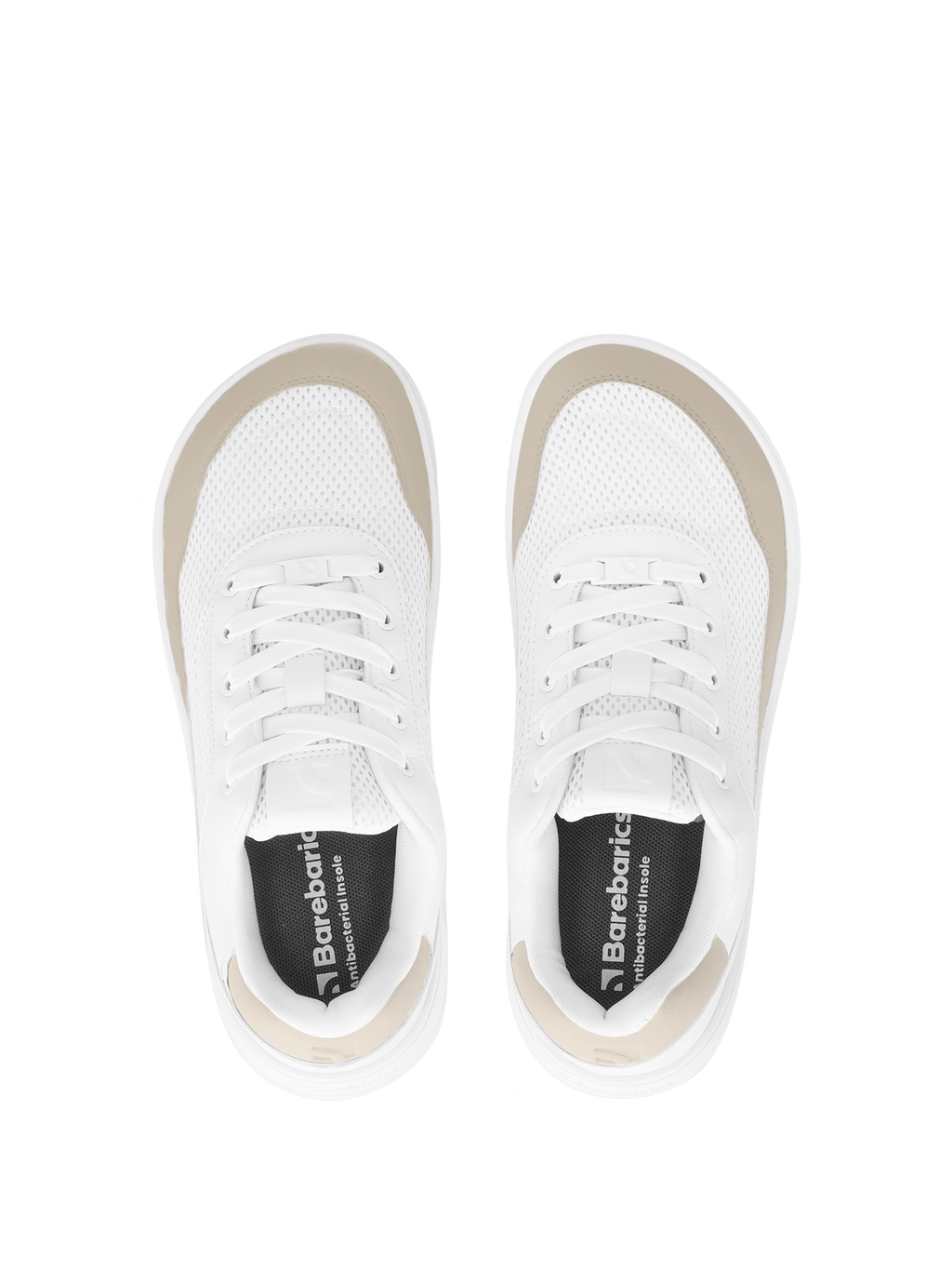 Barefoot Sneakers Barebarics Vaporo - White & Beige - Barefoot Shoe Store