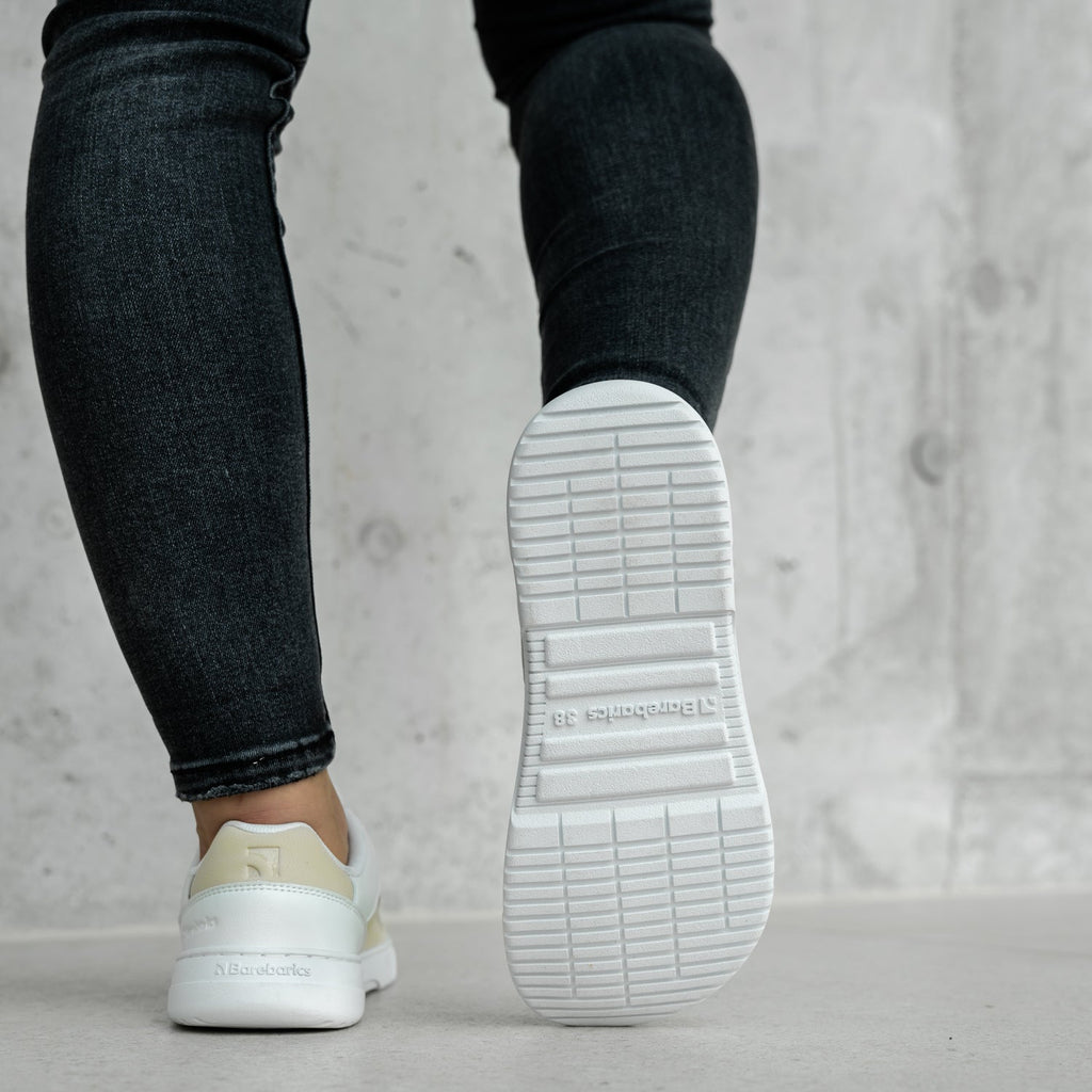 Barefoot Sneakers Barebarics Vaporo - White & Beige - Barefoot Shoe Store