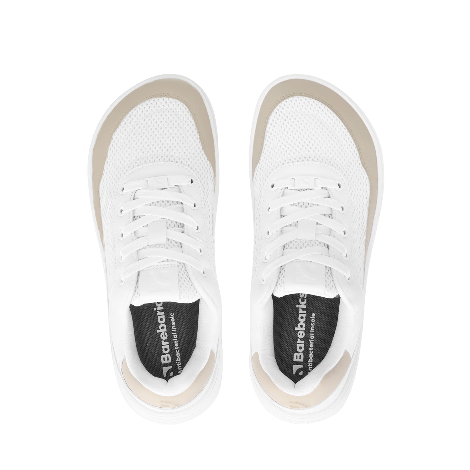 Barefoot Sneakers Barebarics Vaporo - White & Beige - Barefoot Shoe Store