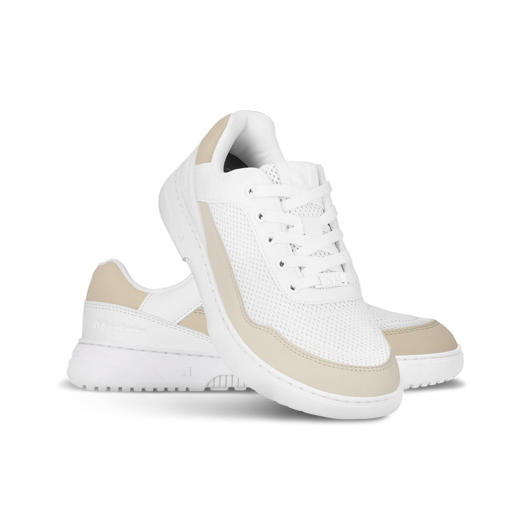 Barefoot Sneakers Barebarics Vaporo - White & Beige - Barefoot Shoe Store