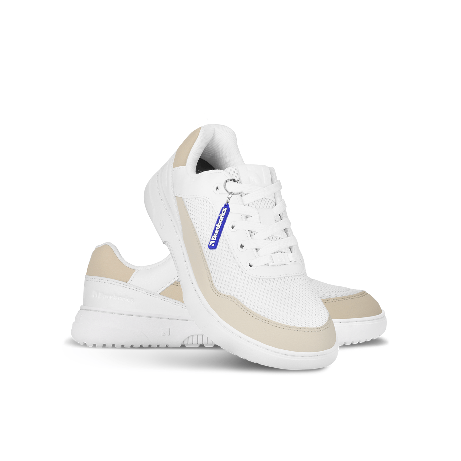 Barefoot Sneakers Barebarics Vaporo - White & Beige - Barefoot Shoe Store