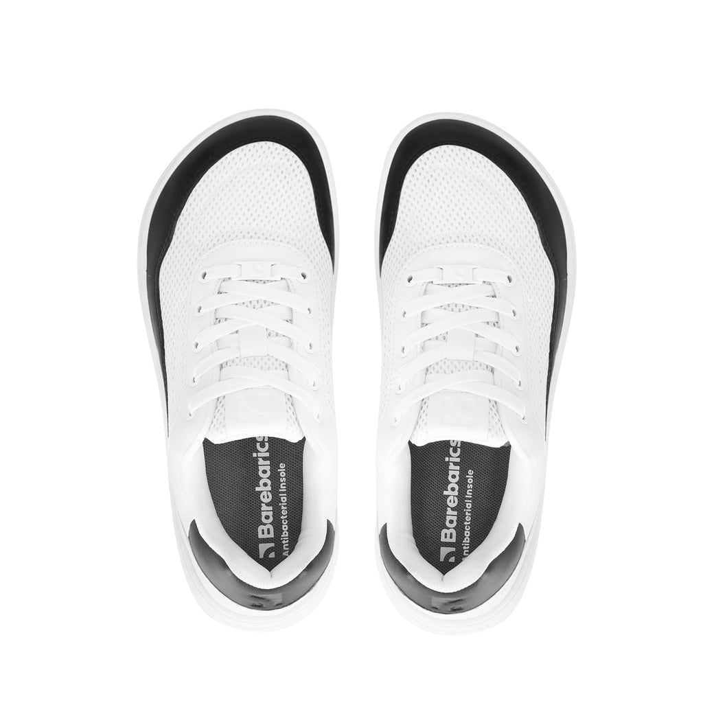 Barefoot Sneakers Barebarics Vaporo - White & Black - Barefoot Shoe Store