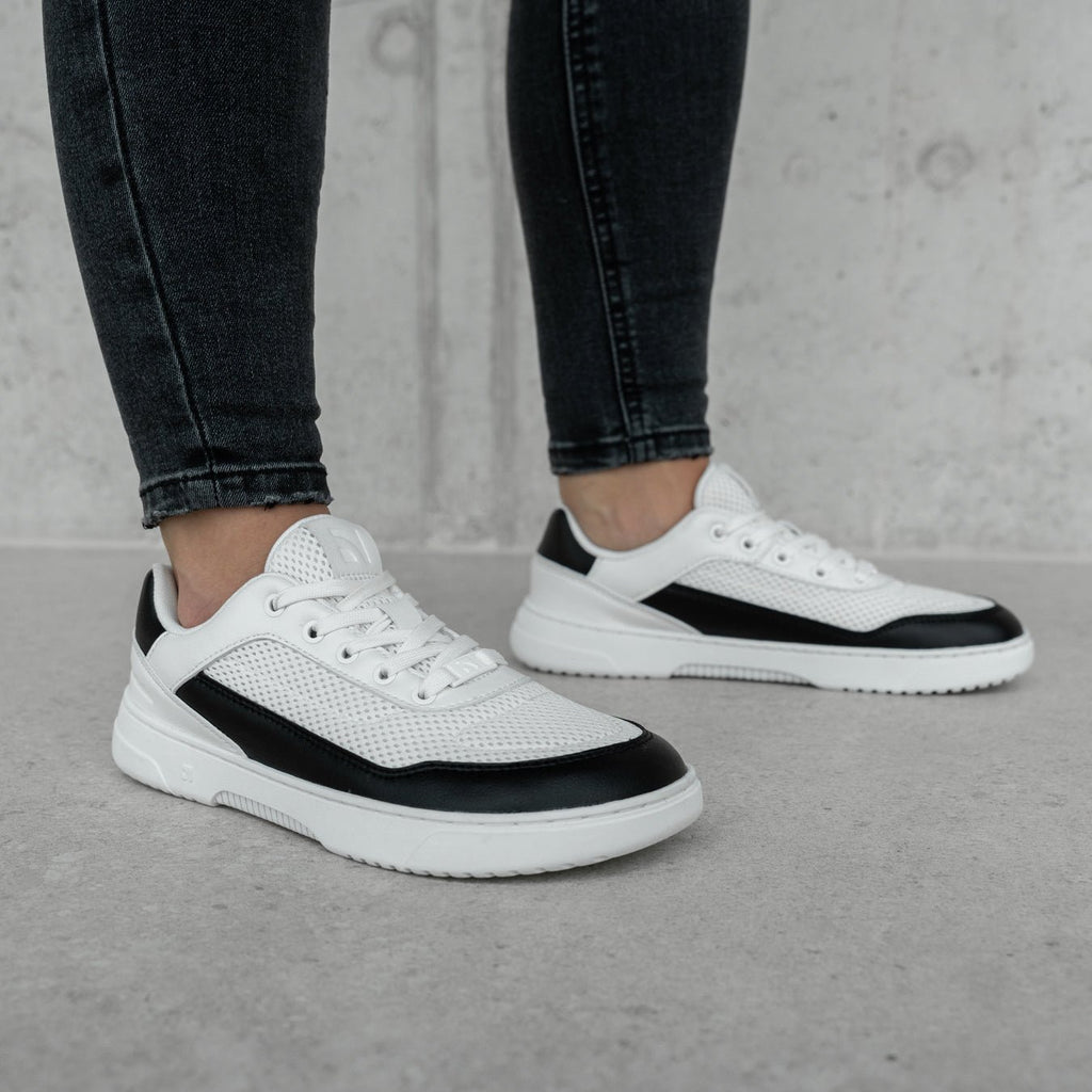 Barefoot Sneakers Barebarics Vaporo - White & Black - Barefoot Shoe Store
