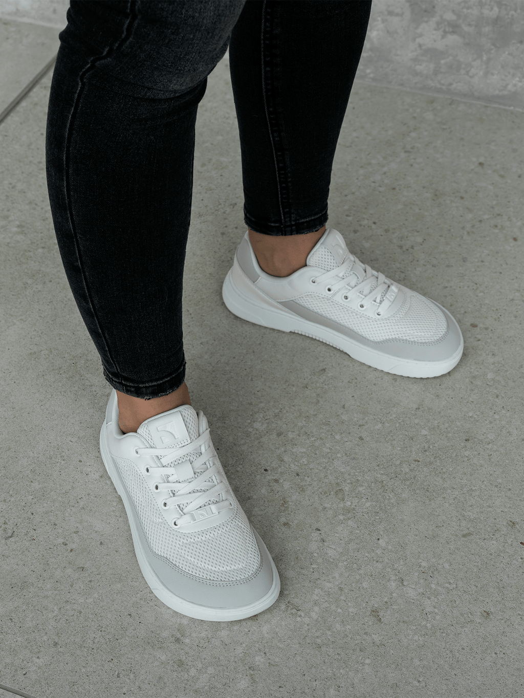 Barefoot Sneakers Barebarics Vaporo - White & Light Grey - Barefoot Shoe Store