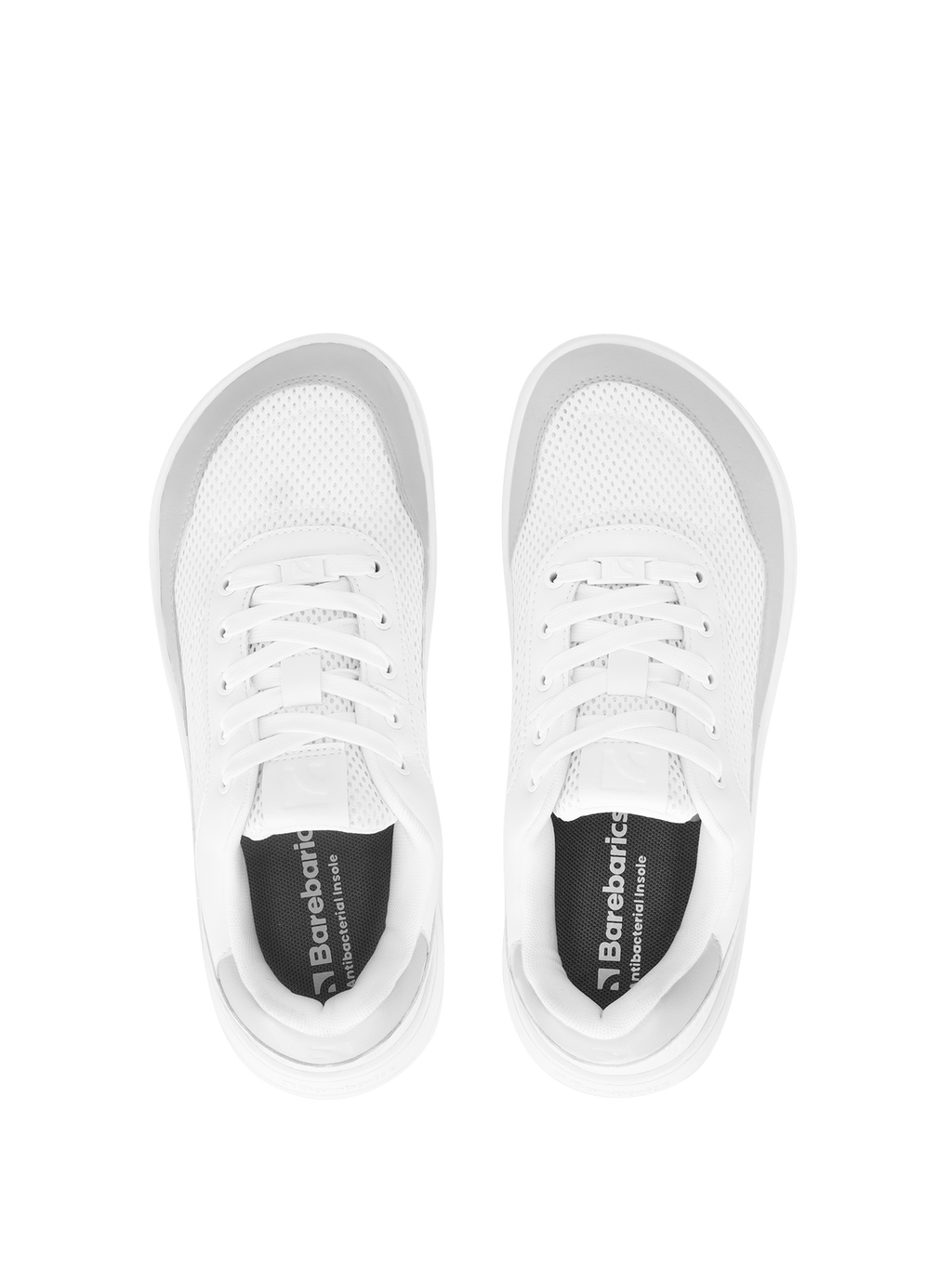 Barefoot Sneakers Barebarics Vaporo - White & Light Grey - Barefoot Shoe Store